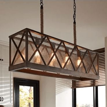 Farmhouse & Rustic Linear Chandeliers