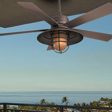 Nautical Ceiling Fans with Cage Lights